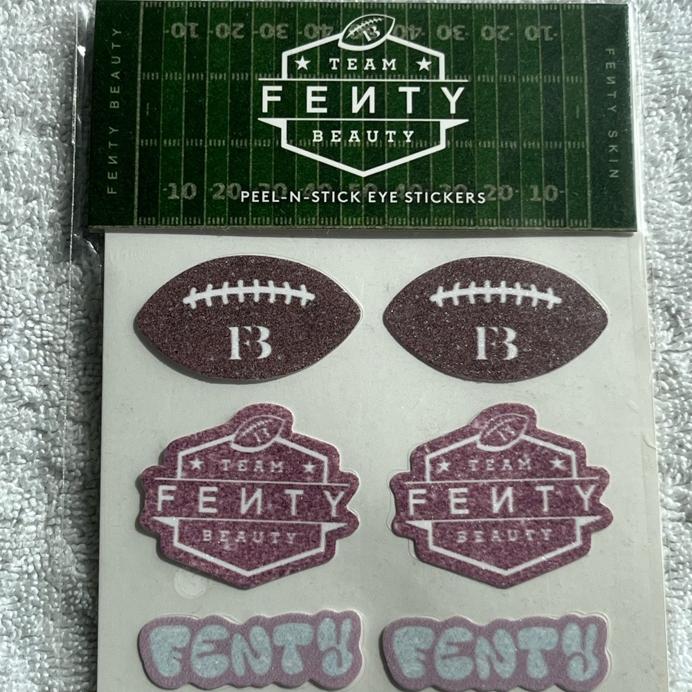 Fenty Beauty Football-Themed Eye Stickers in Purple and White